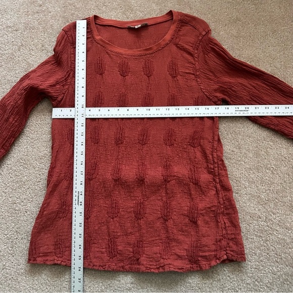 Flax Linen Blend Long Sleeve Tunic Top - Picture 5 of 7